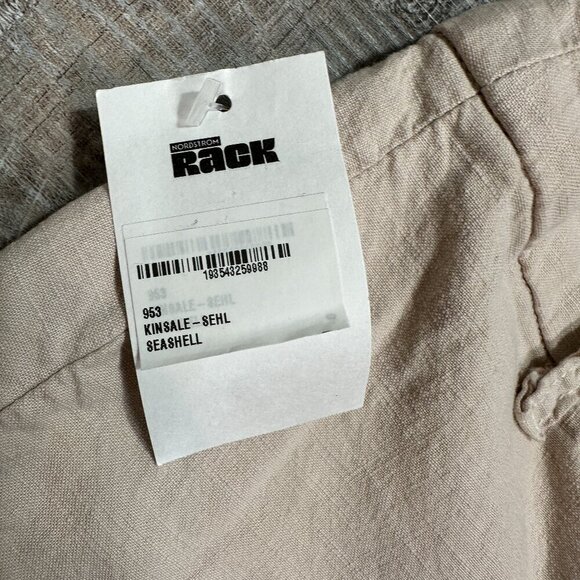 NWT Frank & Eileen Kinsale Blush Pink Cotton Blend Cropped Raw Hem Pants Sz 0 - Picture 11 of 14